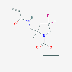 Tert-butyl 4,4-difluoro-2-methyl-2-[(prop-2-enoylamino)methyl]pyrrolidine-1-carboxylate