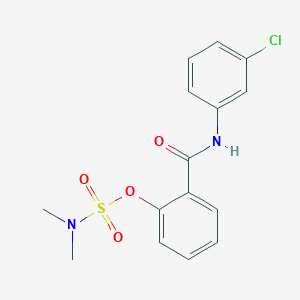 molecular formula C15H15ClN2O4S B2822426 2-[(3-chloroanilino)carbonyl]phenyl-N,N-dimethylsulfamate CAS No. 338396-35-3
