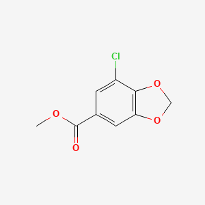 molecular formula C9H7ClO4 B2822430 Methyl 3-chloro-4,5-methylenedioxybenzoate CAS No. 1490946-47-8
