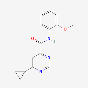 B2822450 6-Cyclopropyl-N-(2-methoxyphenyl)pyrimidine-4-carboxamide CAS No. 2415465-70-0