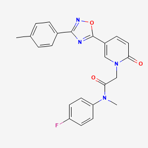 N-(4-fluorophenyl)-N-methyl-2-(2-oxo-5-(3-(p-tolyl)-1,2,4-oxadiazol-5-yl)pyridin-1(2H)-yl)acetamide