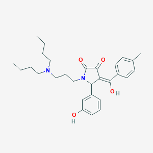 molecular formula C29H38N2O4 B282247 1-[3-(dibutylamino)propyl]-3-hydroxy-5-(3-hydroxyphenyl)-4-(4-methylbenzoyl)-1,5-dihydro-2H-pyrrol-2-one 