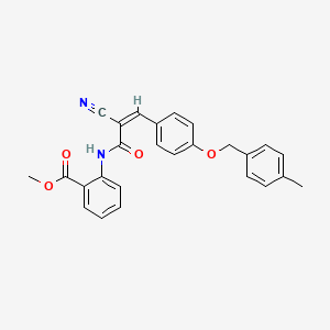 molecular formula C26H22N2O4 B2822478 methyl 2-[[(Z)-2-cyano-3-[4-[(4-methylphenyl)methoxy]phenyl]prop-2-enoyl]amino]benzoate CAS No. 380477-38-3