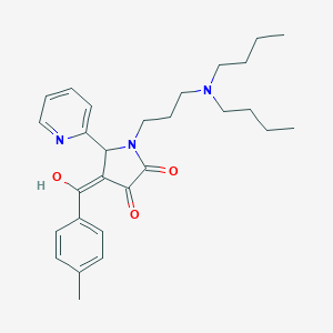 1-[3-(dibutylamino)propyl]-3-hydroxy-4-(4-methylbenzoyl)-5-(2-pyridinyl)-1,5-dihydro-2H-pyrrol-2-one