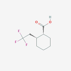 molecular formula C9H13F3O2 B2822481 (1R,2R)-2-(2,2,2-Trifluoroethyl)cyclohexane-1-carboxylic acid CAS No. 2460739-31-3