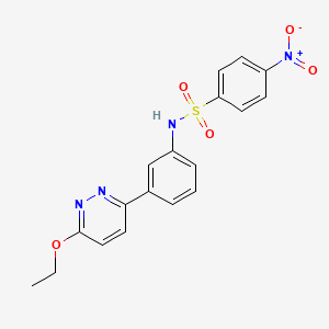 molecular formula C18H16N4O5S B2822483 N-(3-(6-ethoxypyridazin-3-yl)phenyl)-4-nitrobenzenesulfonamide CAS No. 903352-98-7