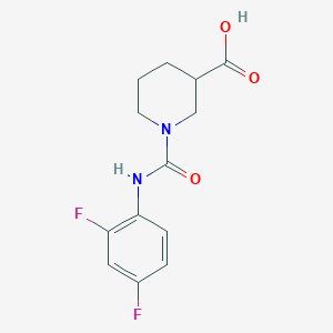 1-[(2,4-Difluorophenyl)carbamoyl]piperidine-3-carboxylic acid