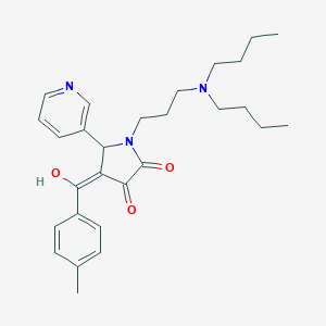 1-[3-(dibutylamino)propyl]-3-hydroxy-4-(4-methylbenzoyl)-5-(3-pyridinyl)-1,5-dihydro-2H-pyrrol-2-one