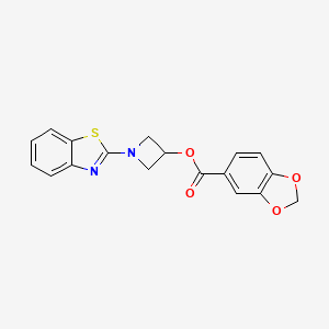 1-(Benzo[d]thiazol-2-yl)azetidin-3-yl benzo[d][1,3]dioxole-5-carboxylate