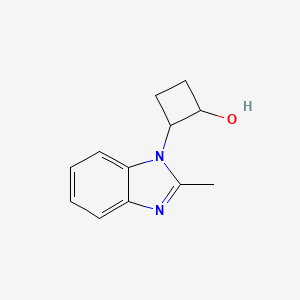 molecular formula C12H14N2O B2822495 2-(2-甲基-1H-1,3-苯并二氮唑-1-基)环丁醇 CAS No. 2158641-28-0