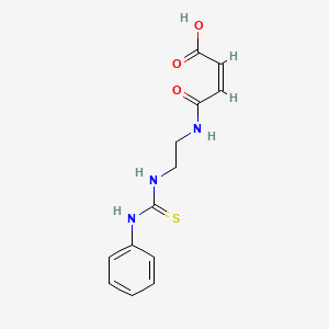 molecular formula C13H15N3O3S B2822499 (Z)-4-oxo-4-((2-(3-phenylthioureido)ethyl)amino)but-2-enoic acid CAS No. 329267-50-7