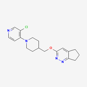 3-[[1-(3-Chloropyridin-4-yl)piperidin-4-yl]methoxy]-6,7-dihydro-5H-cyclopenta[c]pyridazine