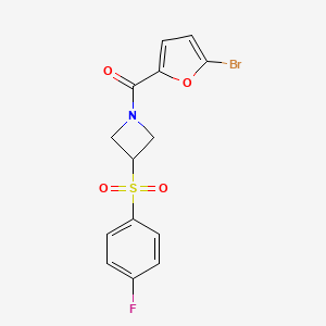 (5-Bromofuran-2-yl)(3-((4-fluorophenyl)sulfonyl)azetidin-1-yl)methanone