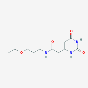 2-(2,4-dioxo-1H-pyrimidin-6-yl)-N-(3-ethoxypropyl)acetamide
