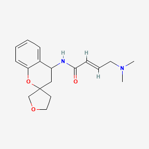 (E)-4-(Dimethylamino)-N-spiro[3,4-dihydrochromene-2,3'-oxolane]-4-ylbut-2-enamide