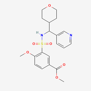 methyl 4-methoxy-3-(N-(pyridin-3-yl(tetrahydro-2H-pyran-4-yl)methyl)sulfamoyl)benzoate