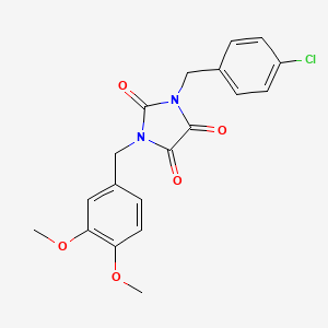 molecular formula C19H17ClN2O5 B2822528 1-(4-chlorobenzyl)-3-(3,4-dimethoxybenzyl)-1H-imidazole-2,4,5(3H)-trione CAS No. 478262-68-9