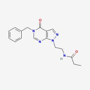 N-(2-(5-benzyl-4-oxo-4,5-dihydro-1H-pyrazolo[3,4-d]pyrimidin-1-yl)ethyl)propionamide