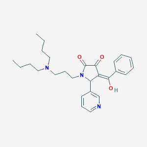 molecular formula C27H35N3O3 B282253 4-benzoyl-1-[3-(dibutylamino)propyl]-3-hydroxy-5-(3-pyridinyl)-1,5-dihydro-2H-pyrrol-2-one 