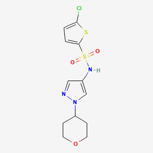 5-chloro-N-(1-(tetrahydro-2H-pyran-4-yl)-1H-pyrazol-4-yl)thiophene-2-sulfonamide