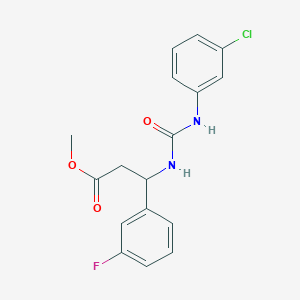 Methyl 3-{[(3-chloroanilino)carbonyl]amino}-3-(3-fluorophenyl)propanoate