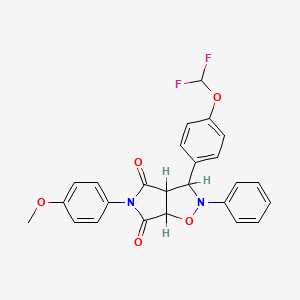 3-(4-(difluoromethoxy)phenyl)-5-(4-methoxyphenyl)-2-phenyldihydro-2H-pyrrolo[3,4-d]isoxazole-4,6(5H,6aH)-dione