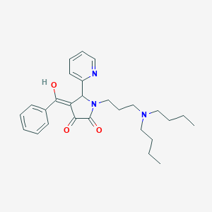 molecular formula C27H35N3O3 B282254 4-benzoyl-1-[3-(dibutylamino)propyl]-3-hydroxy-5-(2-pyridinyl)-1,5-dihydro-2H-pyrrol-2-one 