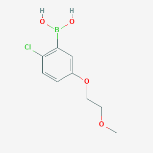 molecular formula C9H12BClO4 B2822541 2-Chloro-5-(2-methoxyethoxy)phenylboronic acid CAS No. 2096339-83-0