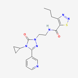 N-(2-(4-cyclopropyl-5-oxo-3-(pyridin-3-yl)-4,5-dihydro-1H-1,2,4-triazol-1-yl)ethyl)-4-propyl-1,2,3-thiadiazole-5-carboxamide