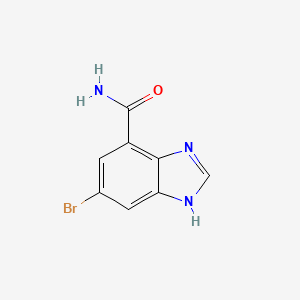 molecular formula C8H6BrN3O B2822555 5-bromo-1H-benzimidazole-7-carboxamide CAS No. 1354763-63-5