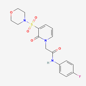 molecular formula C17H18FN3O5S B2822557 N-(4-fluorophenyl)-2-(3-(morpholinosulfonyl)-2-oxopyridin-1(2H)-yl)acetamide CAS No. 1251606-41-3
