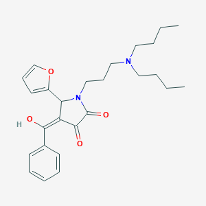 molecular formula C26H34N2O4 B282256 4-benzoyl-1-[3-(dibutylamino)propyl]-5-(2-furyl)-3-hydroxy-1,5-dihydro-2H-pyrrol-2-one 