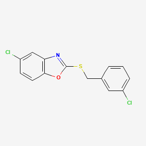 5-Chloro-2-[(3-chlorobenzyl)sulfanyl]-1,3-benzoxazole