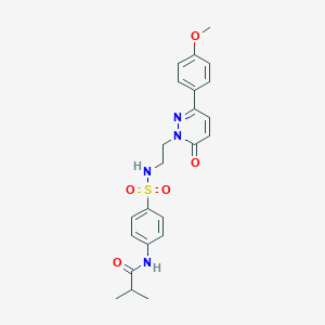 N-(4-(N-(2-(3-(4-methoxyphenyl)-6-oxopyridazin-1(6H)-yl)ethyl)sulfamoyl)phenyl)isobutyramide