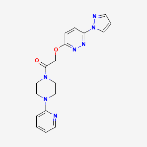 2-((6-(1H-pyrazol-1-yl)pyridazin-3-yl)oxy)-1-(4-(pyridin-2-yl)piperazin-1-yl)ethanone
