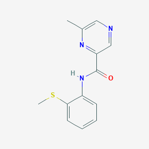 molecular formula C13H13N3OS B2822577 6-methyl-N-[2-(methylsulfanyl)phenyl]pyrazine-2-carboxamide CAS No. 2415573-91-8