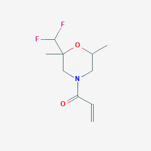 molecular formula C10H15F2NO2 B2822578 1-[2-(Difluoromethyl)-2,6-dimethylmorpholin-4-yl]prop-2-en-1-one CAS No. 2109873-31-4