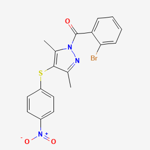 1-(2-bromobenzoyl)-3,5-dimethyl-4-[(4-nitrophenyl)sulfanyl]-1H-pyrazole