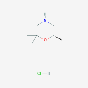 molecular formula C7H16ClNO B2822596 (6S)-2,2,6-Trimethylmorpholine;hydrochloride CAS No. 2375247-63-3