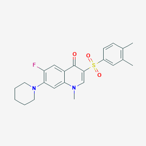 molecular formula C23H25FN2O3S B2822602 3-[(3,4-二甲基苯基)磺酰]-6-氟-1-甲基-7-哌啶-1-基喹啉-4(1H)-酮 CAS No. 892765-36-5