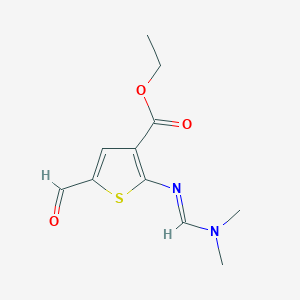 Ethyl 2-[(E)-dimethylaminomethylideneamino]-5-formylthiophene-3-carboxylate