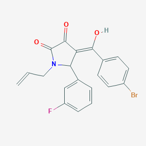 molecular formula C20H15BrFNO3 B282261 1-allyl-4-(4-bromobenzoyl)-5-(3-fluorophenyl)-3-hydroxy-1,5-dihydro-2H-pyrrol-2-one 