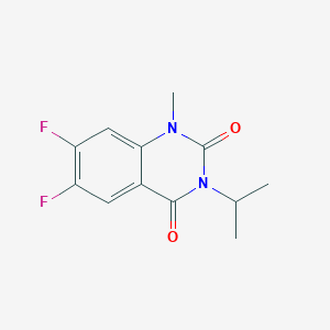 molecular formula C12H12F2N2O2 B2822619 6,7-二氟-3-异丙基-1-甲基喹唑啉-2,4(1H,3H)-二酮 CAS No. 2175979-21-0