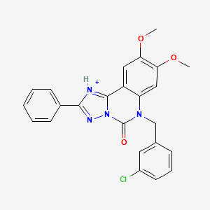6-[(3-chlorophenyl)methyl]-8,9-dimethoxy-2-phenyl-5H,6H-[1,2,4]triazolo[1,5-c]quinazolin-5-one