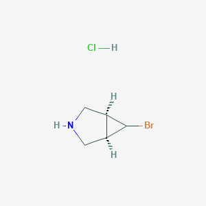 molecular formula C5H9BrClN B2822624 (1R,5S)-6-Bromo-3-azabicyclo[3.1.0]hexane;hydrochloride CAS No. 2089245-75-8
