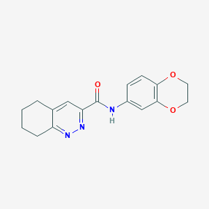 molecular formula C17H17N3O3 B2822629 N-(2,3-Dihydro-1,4-benzodioxin-6-yl)-5,6,7,8-tetrahydrocinnoline-3-carboxamide CAS No. 2415503-43-2
