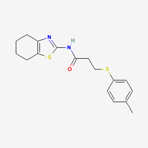molecular formula C17H20N2OS2 B2822632 N-(4,5,6,7-四氢苯并[d]噻唑-2-基)-3-(对甲苯硫)丙酰胺 CAS No. 895461-16-2