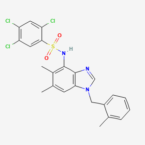 2,4,5-trichloro-N-[5,6-dimethyl-1-(2-methylbenzyl)-1H-1,3-benzimidazol-4-yl]benzenesulfonamide