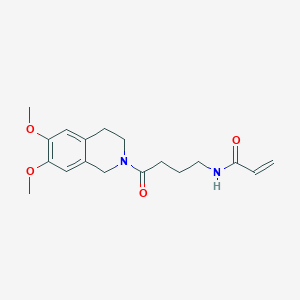 N-[4-(6,7-Dimethoxy-3,4-dihydro-1H-isoquinolin-2-yl)-4-oxobutyl]prop-2-enamide