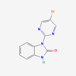 molecular formula C11H7BrN4O B2822642 1-(5-溴吡咪啶-2-基)-1H-苯并[d]咪唑-2(3H)-酮 CAS No. 1956309-69-5